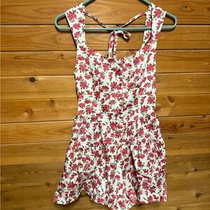 Floral Sleeveless button Romper